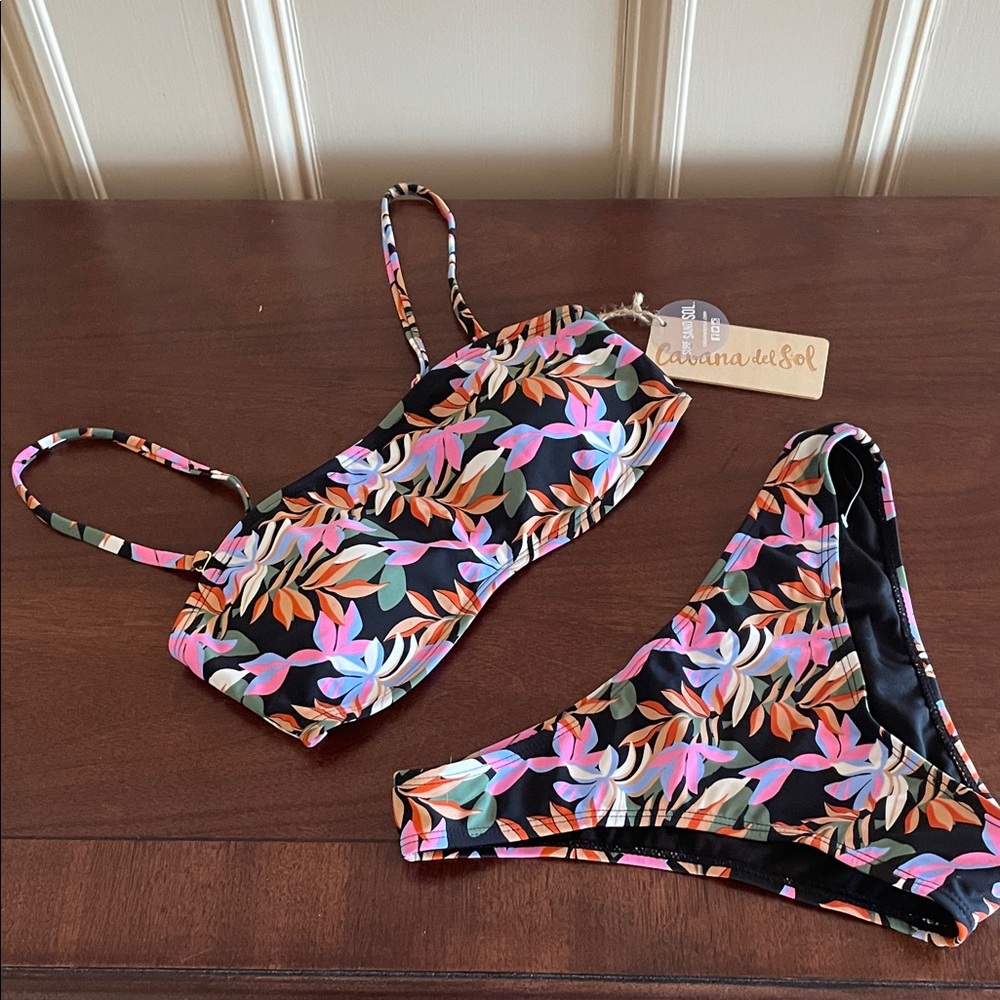NWT Cabana del Sol Floral Bikini - Size S